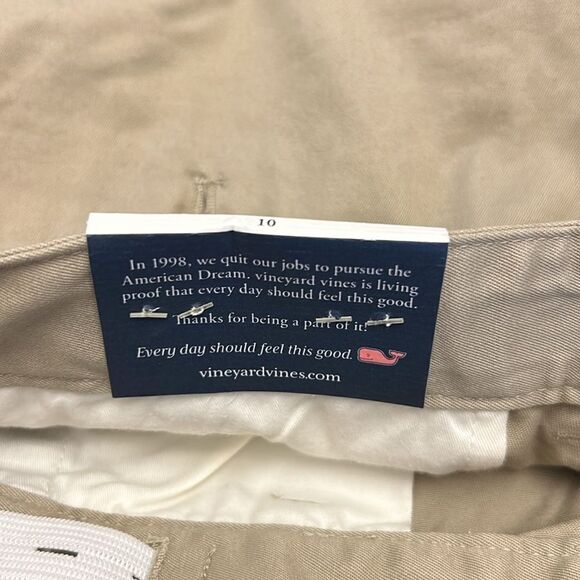 Vineyard Vines khaki cotton club unisex pant Size 10 New - Picture 5 of 9